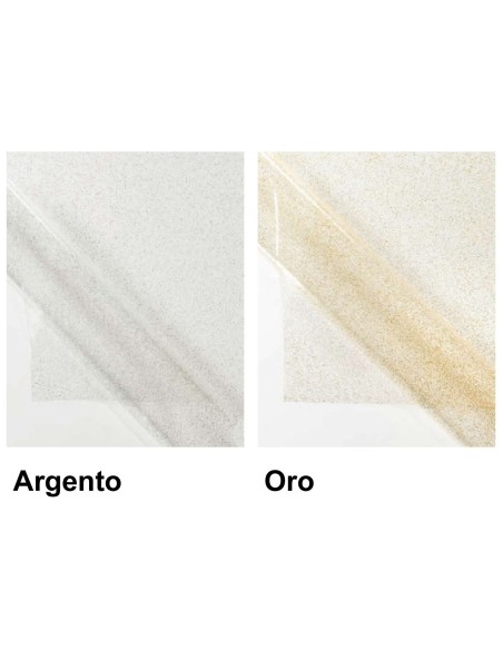 Italienische transparente kunststoffbeschichtete Tischdecke GLITTER