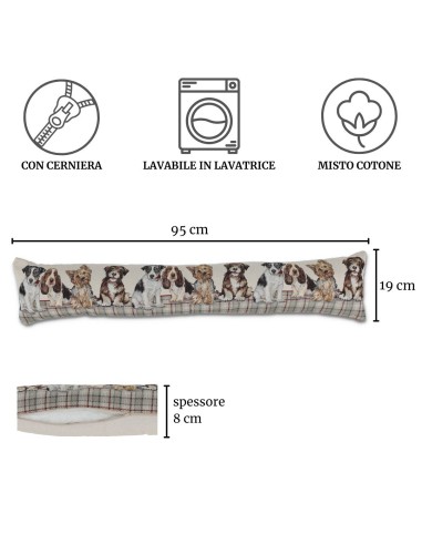 Protector de tiro lavable con tapa extraíble de 95 cm. PERROS GATOS FLORES