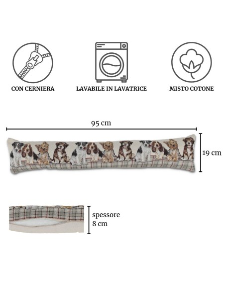 Pare-brise lavable avec couvercle amovible 95 cm. CHIENS CHATS FLEURS