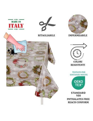 Mantel italiano plastificado NATALE