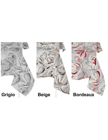 Nappe nappe nappe élégant tissu jacquard PIVOINE