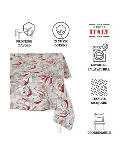 Tovaglia copritavolo elegante tessuto jacquard PEONIA 2