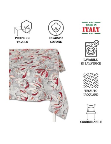 Mantel mantel elegante tejido jacquard PEONY