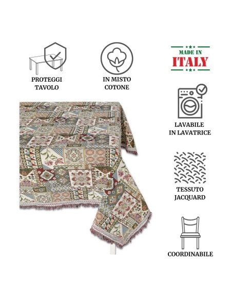 Nappe nappe nappe tissu élégant GOBELIN jacquard AURORA X