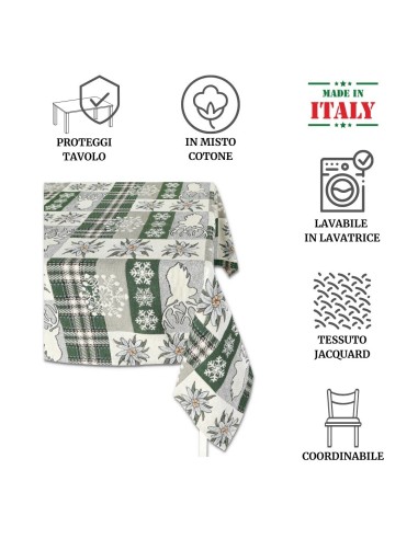 Tovaglia copritavolo tappeto tavolo GOBELIN jacquard EDELWEISS