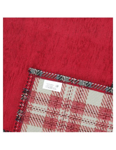 Centro de mesa, corredor, mantel jacquard cubremesa de chenilla TARTÁN