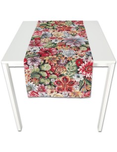 Centre de table, chemin de table en jacquard placé haute définition TROPICAL