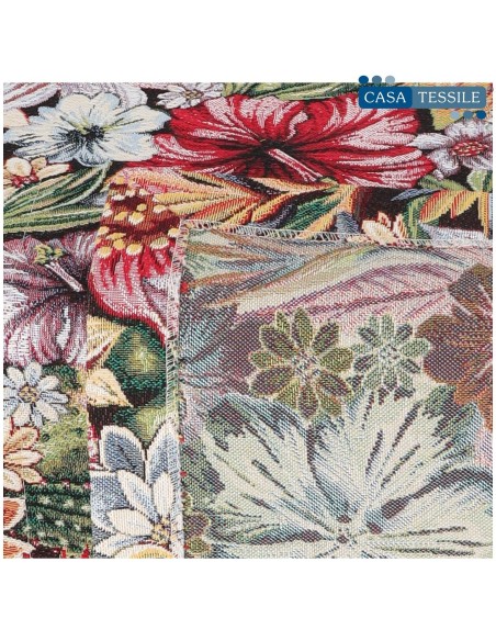 Centre de table, chemin de table en jacquard placé haute définition TROPICAL