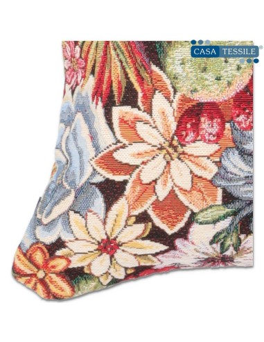 Housse de coussin de canapé en chenille TROPICAL 40X40 cm.