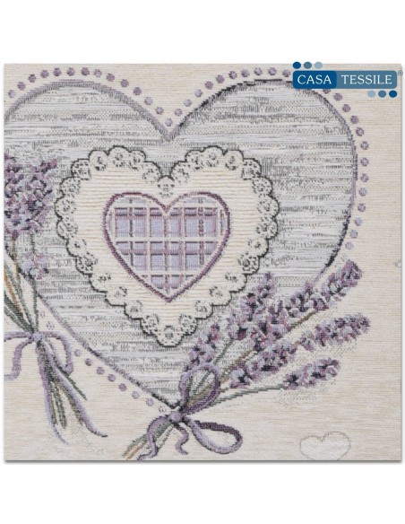 Forro de cojín de sofá de corazón de lavanda Hearts