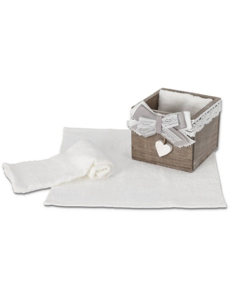 Set lavette bagno 3 pz. con cestino GIULI