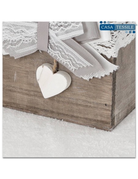 Set lavette bagno 3 pz. con cestino GIULI