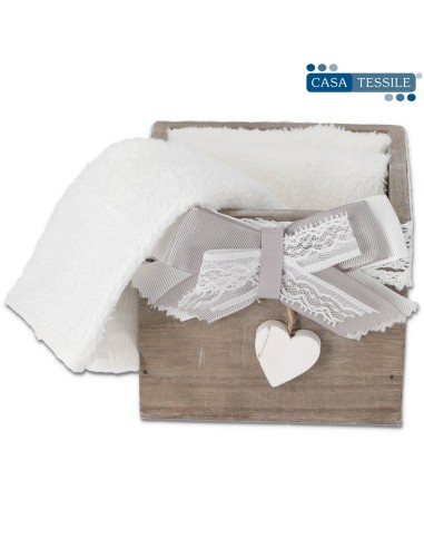 Set lavette bagno 3 pz. con cestino GIULI