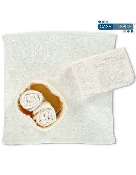 Set de gant de toilette de salle de bain 4 pcs. avec panier à gaufres