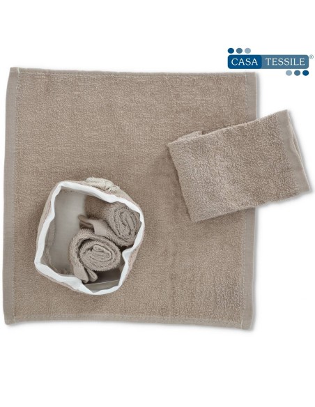 Set 4 lavette bagno con cestino NANTES