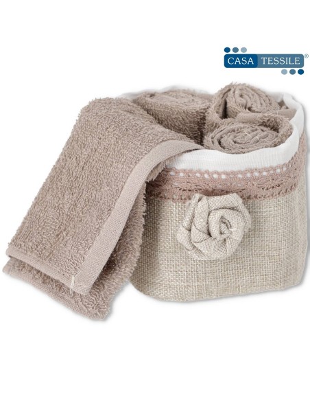 Lot de 4 vasques de salle de bain NANTES avec panier