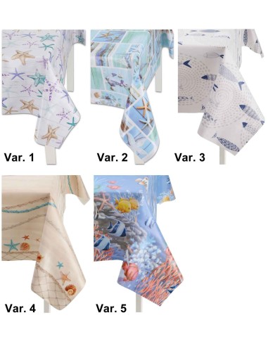Italienische kunststoffbeschichtete Tischdecke MARE