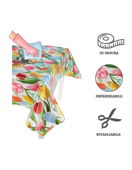 Tovaglia plastificata trasparente h 140 cm. al metro CRISTAL