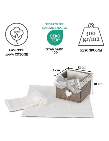 Juego de toallitas de baño 3 uds. con cesta GIULI