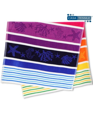 Serviette de plage en coton égyptien 90X165 cm. SAFARI