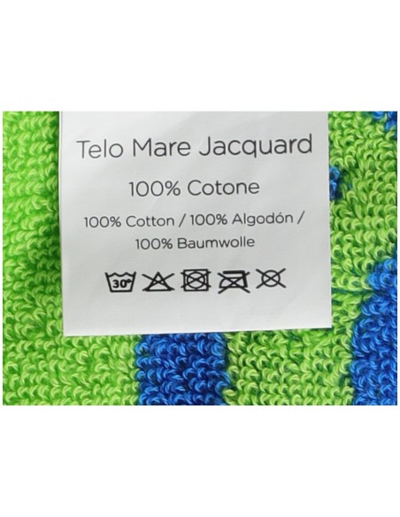 Serviette de plage en coton jacquard 90X165 cm. ÉTOILE DE MER