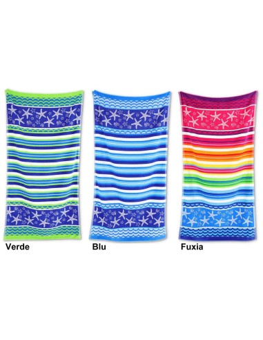 Telo mare cotone jacquard 90X165 cm. STELLE MARINE