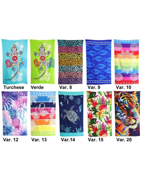 Serviette de plage en éponge microfibre 100x180 cm. MAUI