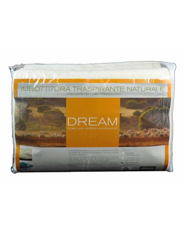 Dream imbottitura matrimoniale cm 200x250 lana merino per sacco piumino
