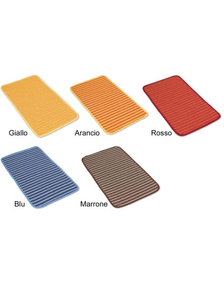 Tapis en coton mélangé 46x80 cm. WANNY COULEUR RECTO-VERSO