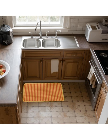 Tapis en coton mélangé 46x80 cm. WANNY COULEUR RECTO-VERSO