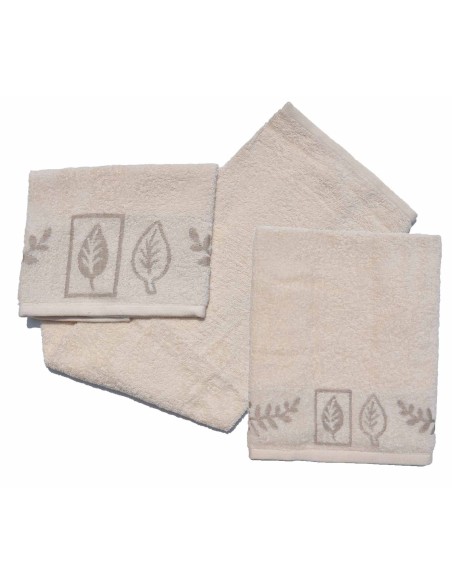 Edera coppia di asciugamani in spugna cotone