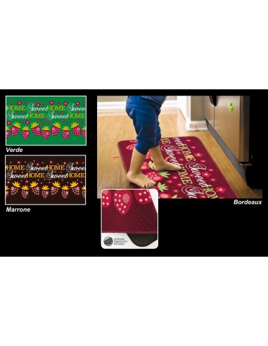 Cocina amplia de dulce hogar 50 cm fresas alfombra.