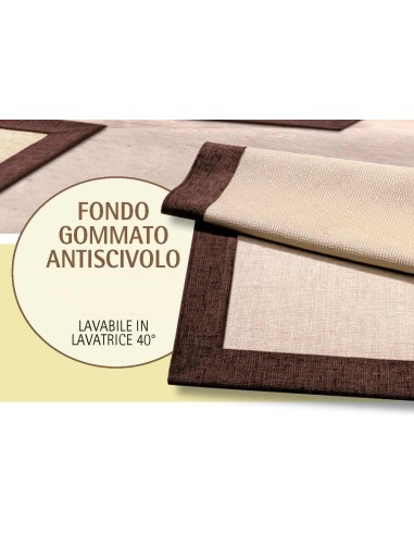 Intreccio tappeto scendiletto jacquard ciniglia varie misure