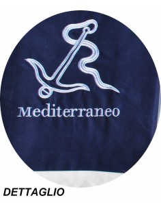 Mediterraneo Telo mare tinta unita ricamato 90x170 cm 2