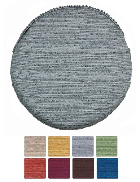 COJÍN REDONDO de jacquard con mezcla