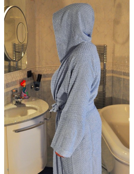 Esponja de Naturella algodón bata de baño nido de abeja