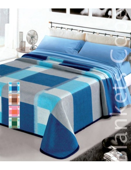 New York coperta misto lana singola 150x210 cm.