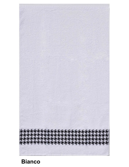 Pied de poule serviette de bain 100 x 150 cm