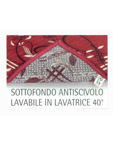 Chenille de alfombra retro carril había colocado 65 x 250 cm.