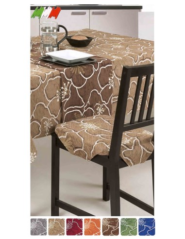 Spring coussin de fauteuil jacquard chenille palmes