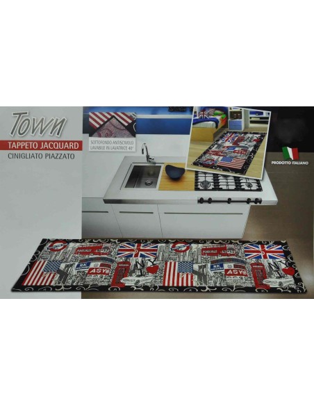 Tappeto jacquard Town 55X140 cm.