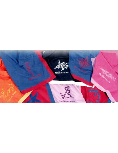 bestickt Badetuch mit Taschen 70 x 190 cm