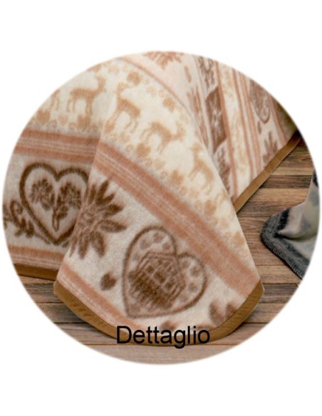 Tirolo coperta misto lana maxi 230x270 cm.