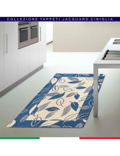 Parcela multi chenille de alfombra del telar jacquar deformación de HOJAS &amp: cm 100 x 150