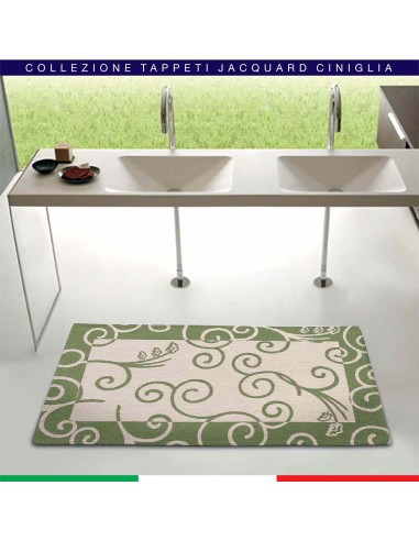 Riccioli tapis polyvalent de 100 x 150 cm  Jacquard chenille