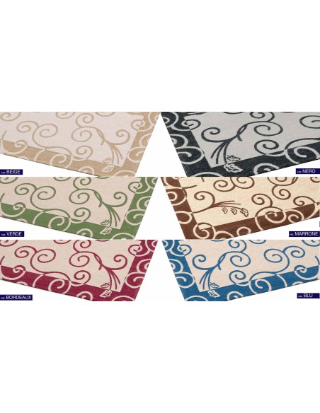 Riccioli Teppich 100 x 150 cm Chenille Jacquard