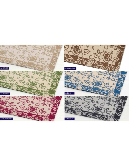 Trama de chenille Warp el telar jacquar multiusos alfombras ROSAS cm 100 x 150 y