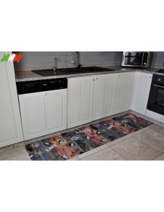 Vintage impression numérique de COUPE tapis de cuisine 2