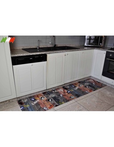 Vintage impression numérique de COUPE tapis de cuisine