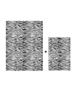 Zebrato coppia di aciugamani in microfibra 1 da cm 60x100 + 1 da cm 40x60